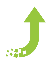 GrowthPixel's logo, a green gradient upward arrow incorporating a white 'C' at its base, symbolizing growth and innovation