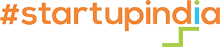 The image displays the "#startupindia" logo