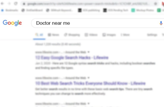 Doctor location is not found for the particular keyword