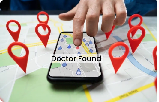 Google map showcasing the doctor location