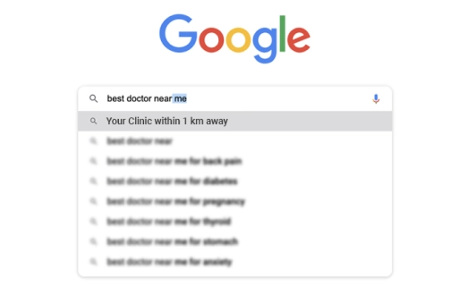 List of keywords ranking for the doctor name