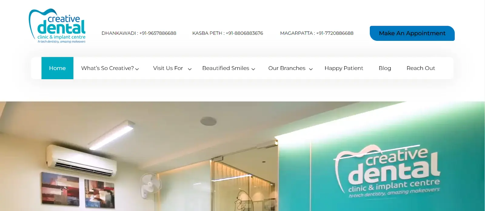 website banner image of- Creative dental clinic