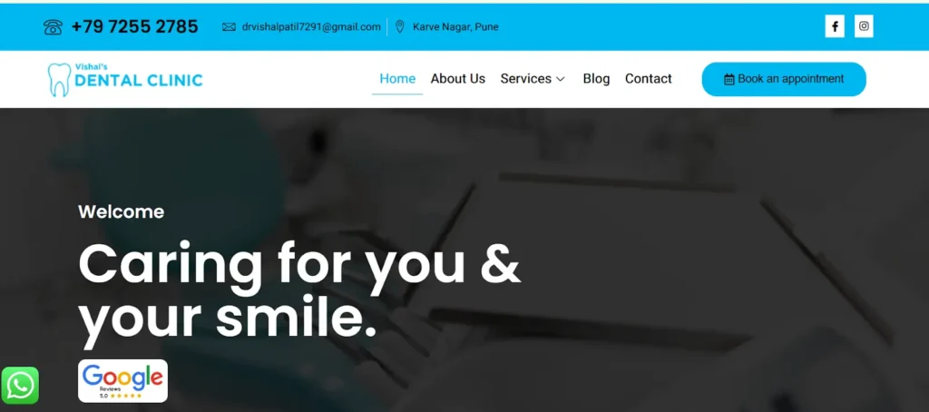 website banner image of- Vishal dental clinic