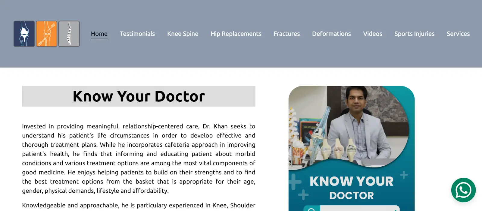 Dr. M.T. Khan website banner image