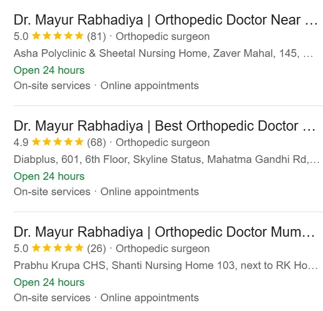 Dr. Mayur Rabhadiya business profiles