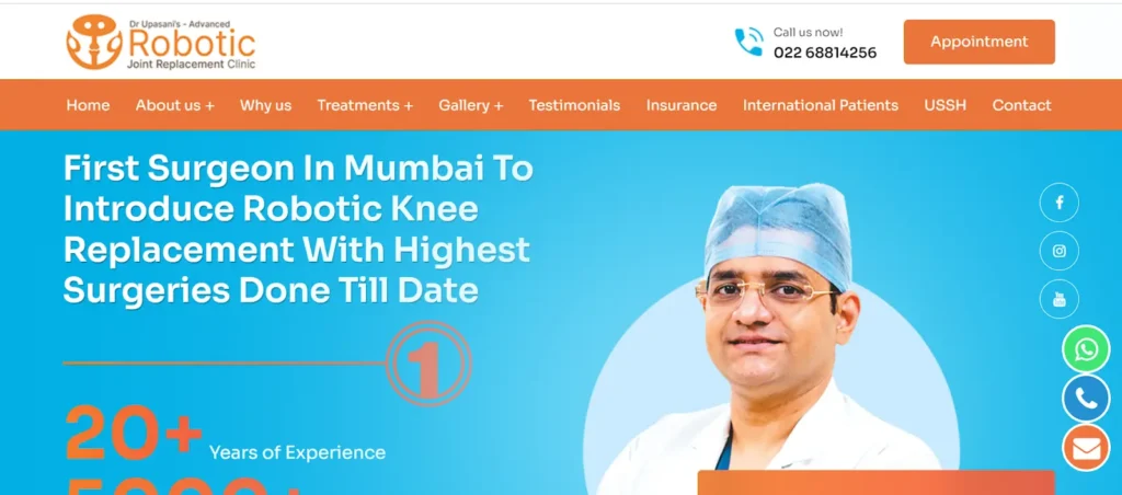 Dr. Tejas Upasani website banner image