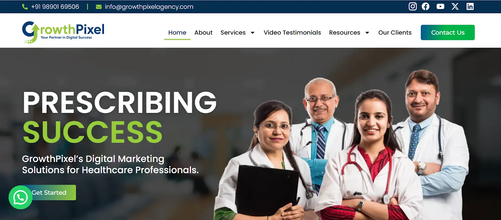 banner image of GrowthPixel best healthcare digital marketing agency