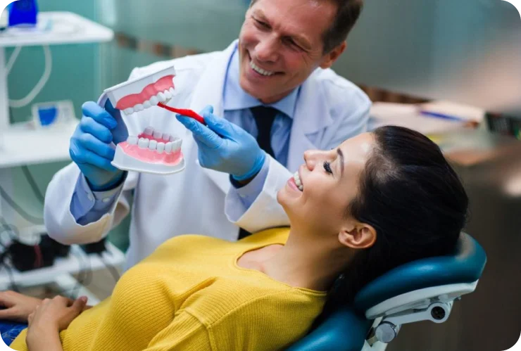 dentist with patient