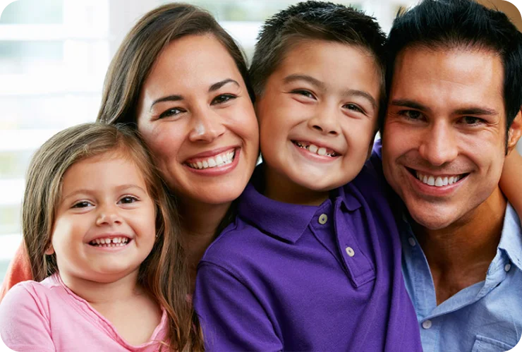 image of family smiling