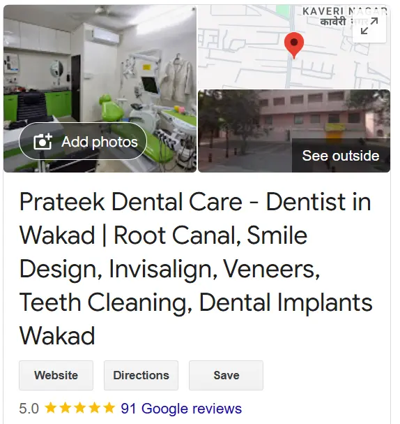 Prateek Dental Care, Wakad- Google business profile