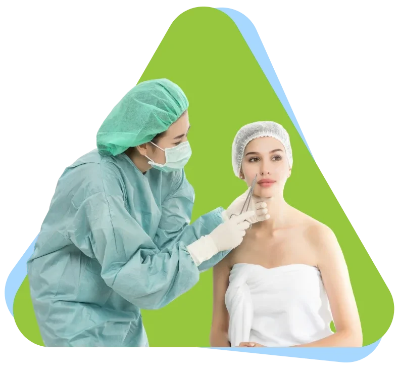 plastic surgeon attending patient