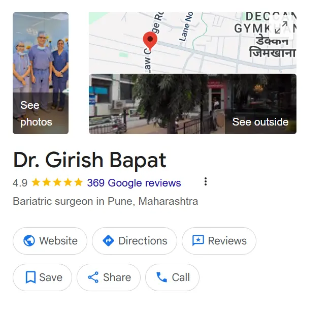 Dr. Girish Bapat - Bariatric surgeon clinic and team photo