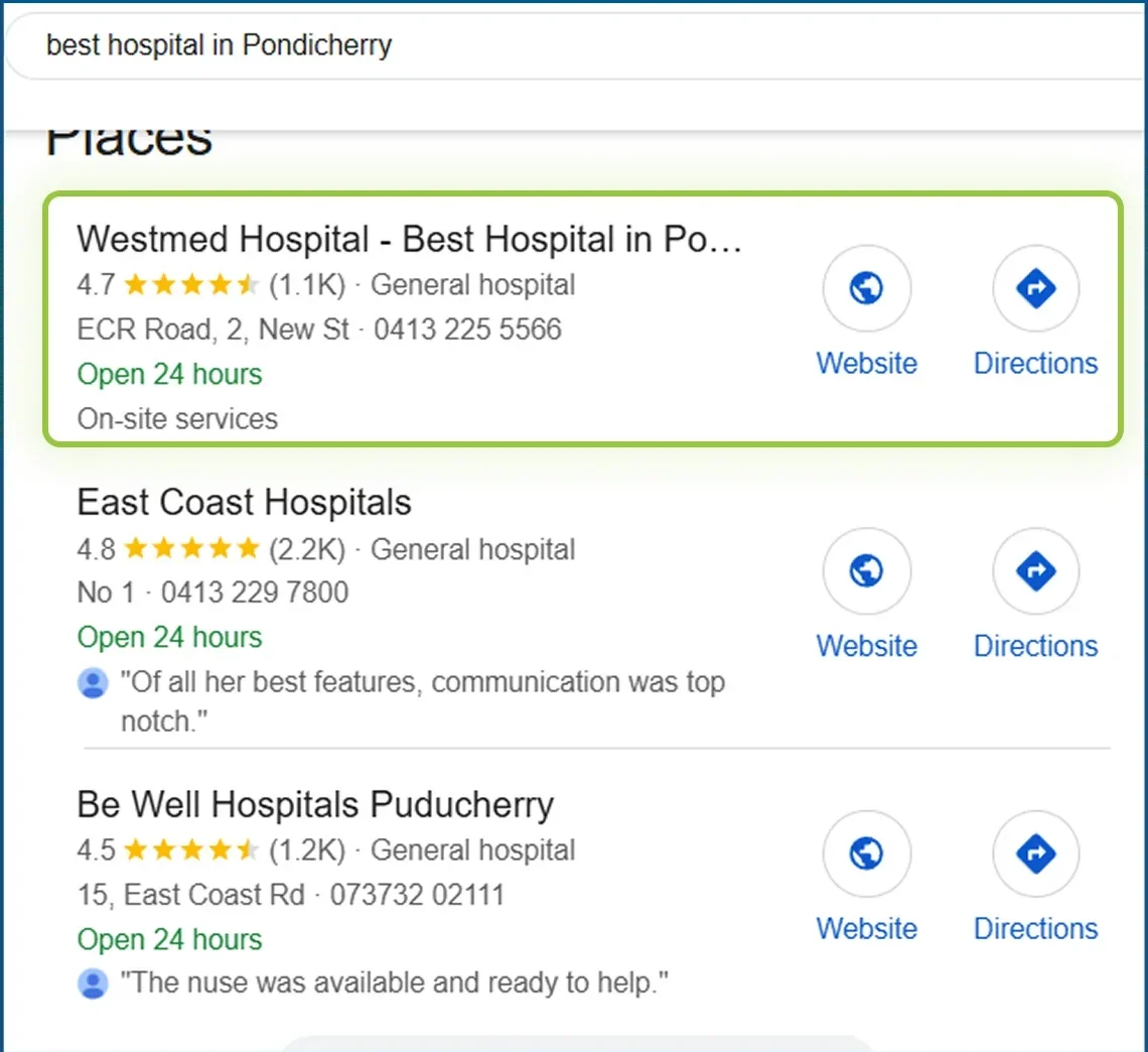 best hospital in pondicherry westmed hospital