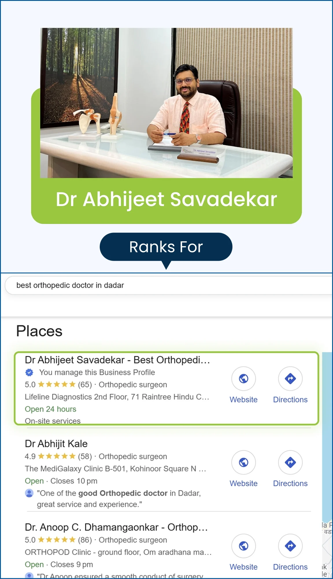 best orthopedic doctor in dadar dr abhijeet savadekar ranking 1