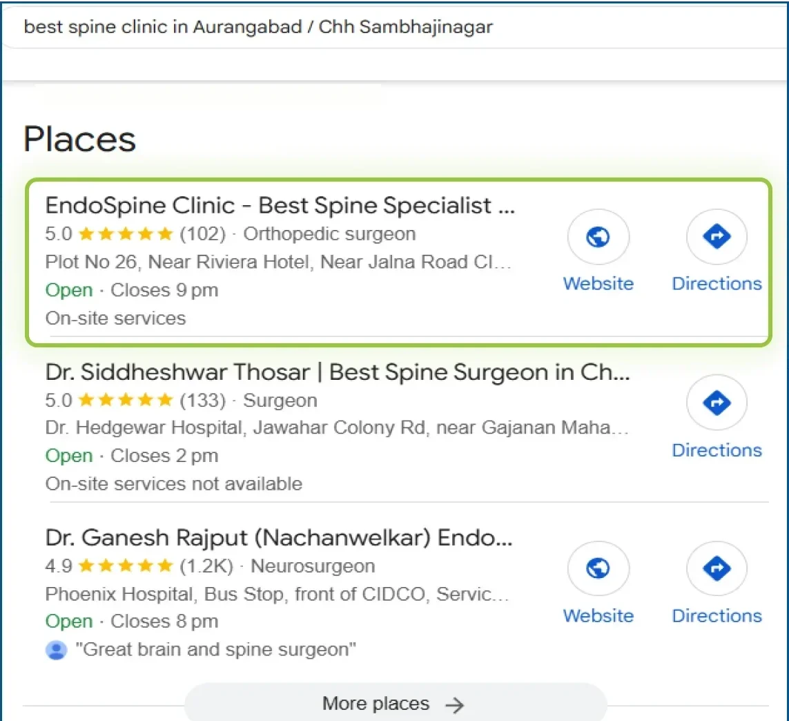 best spine clinic aurangabad endospine clinic