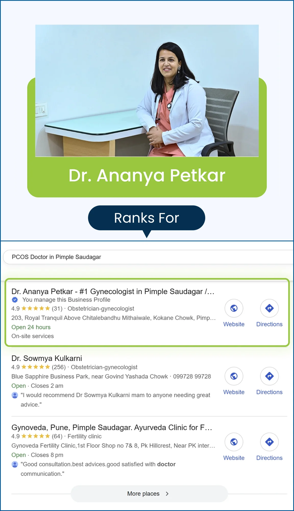 pcos doctor pimple saudagar dr ananya petkar ranking 1