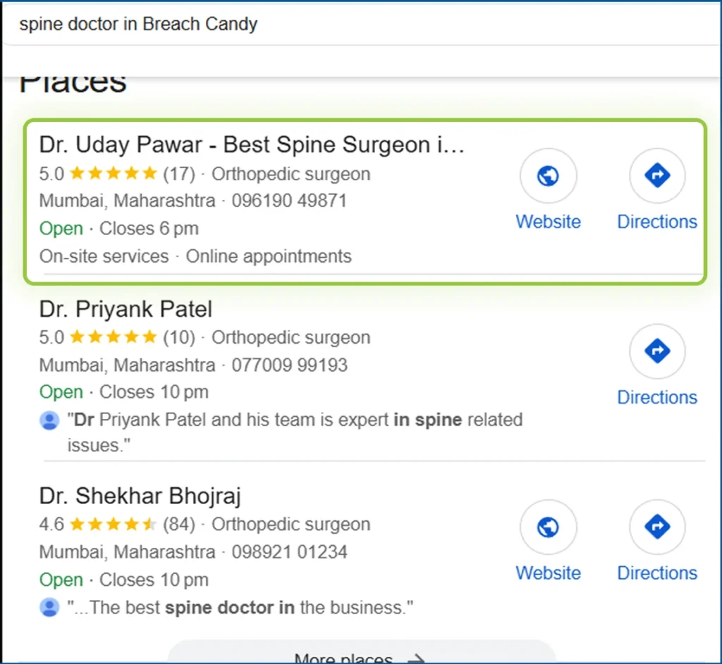 spine doctor breach candy dr uday pawar