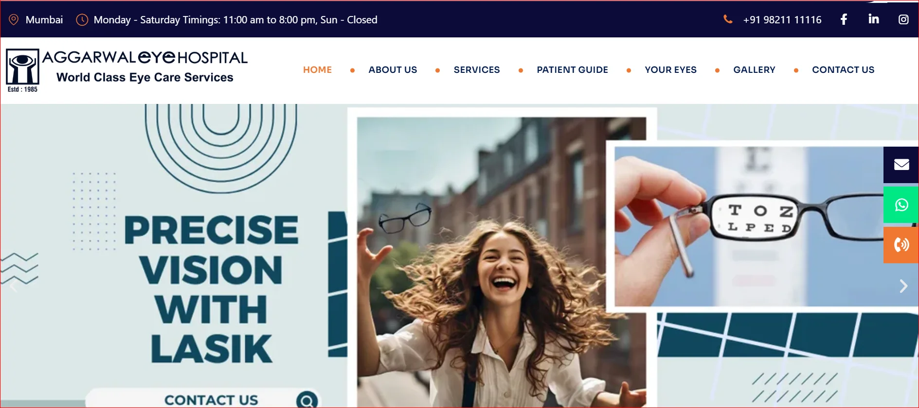 Aggarwal Eye Hospital Website Banner 1