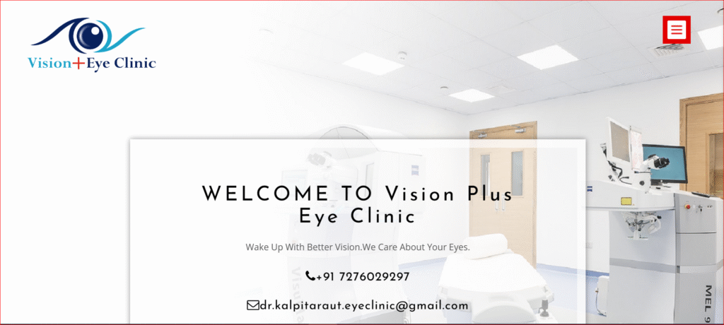 Welcome Area and LASIK Room – Vision Plus Eye Clinic by Dr. Kalpita Raut