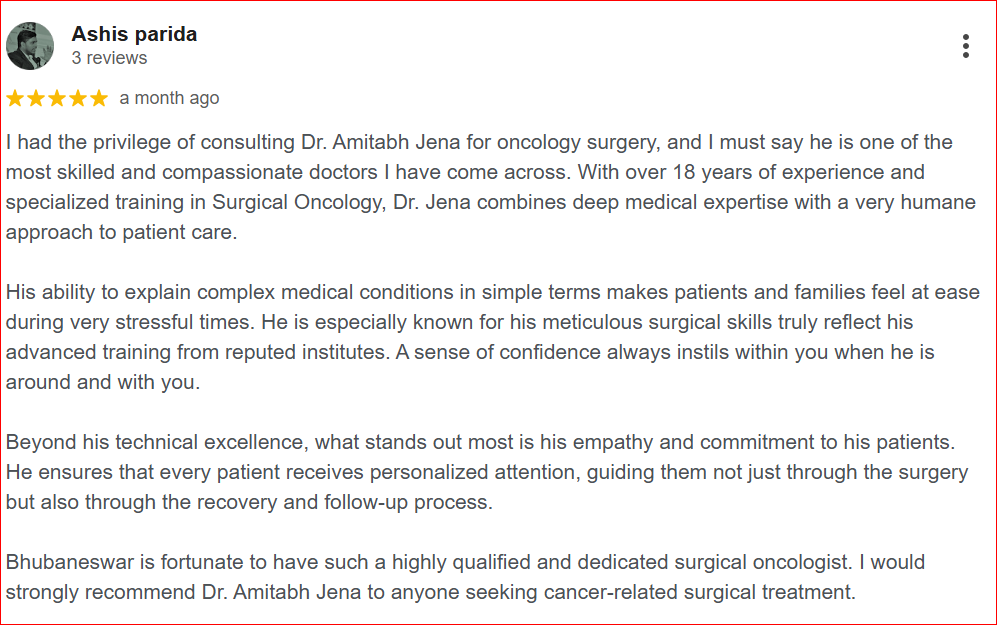 Patient Review – Google Review by Ashis Parida