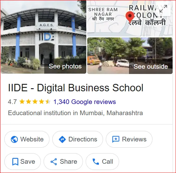 IIDE Digital Business School Mumbai location