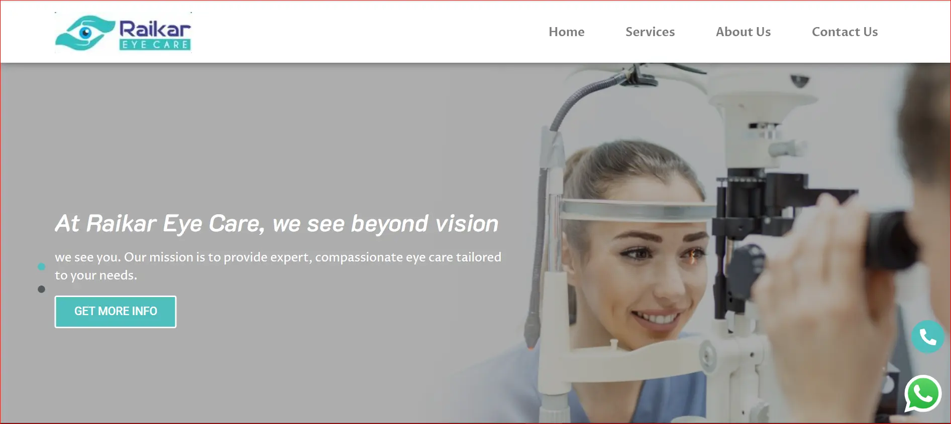 Eye examination at Raikar Eye Care clinic