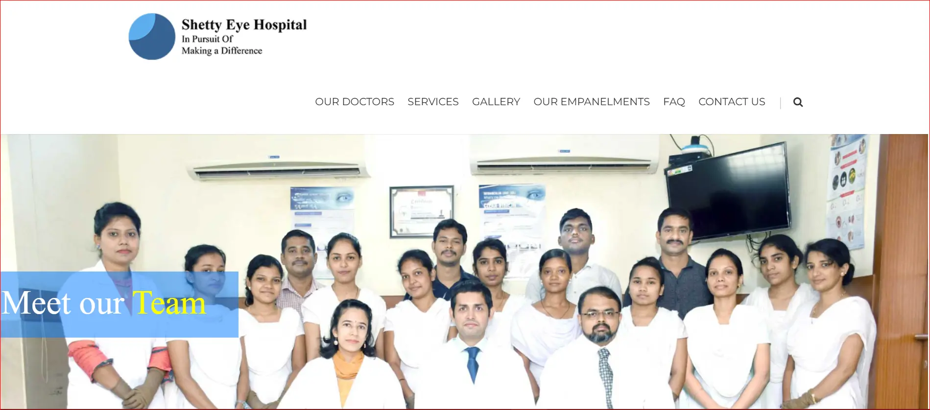 Shetty Eye Hospital doctors and staff team