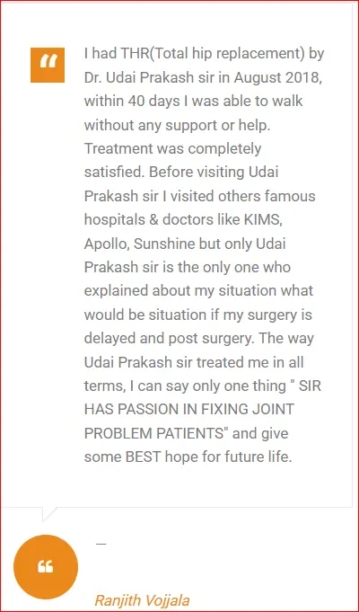 Life Changing Hip Replacement Experience with Dr. Udai Prakash