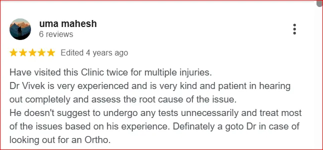Trusted Orthopedic Care Backed by Patient Reviews