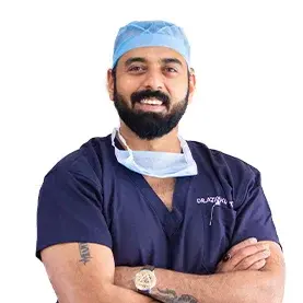 Doctor in surgical scrubs