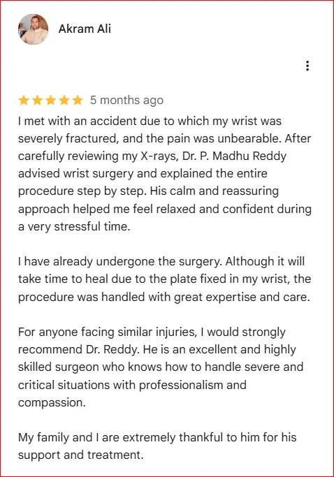 Patient testimonial