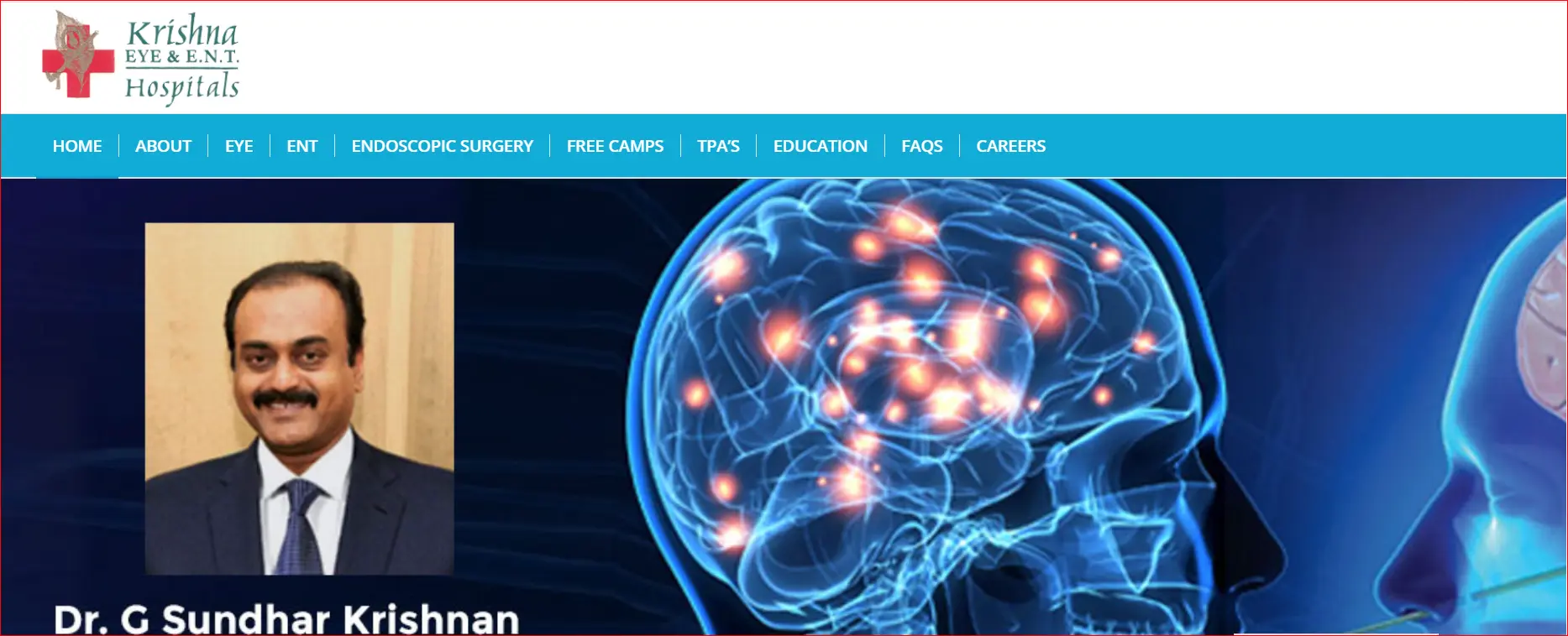 Dr. G. Sundhar Krishnan at Krishna Eye & E.N.T. Hospitals