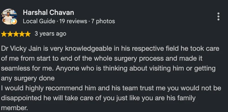 Dr. Vicky Jain Review
